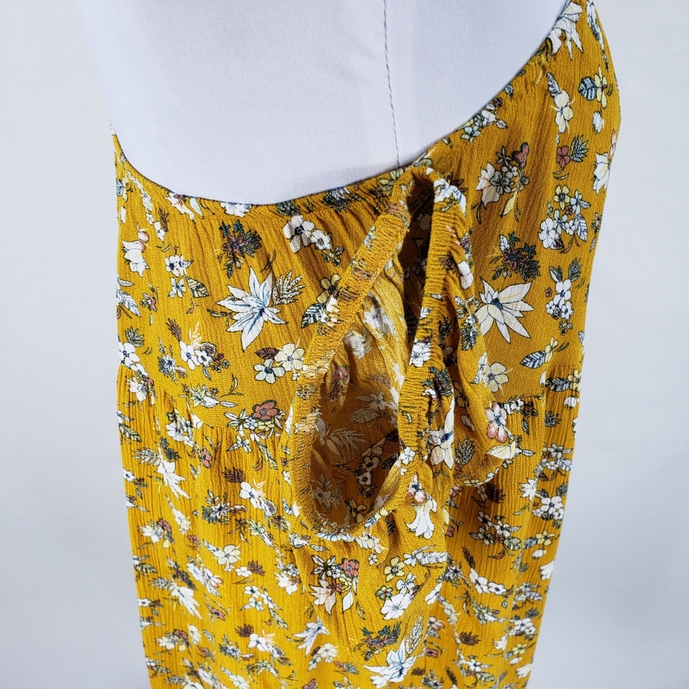 Mossimo Dress or Long Blouse Top Gold Flor… - Picture 5 of 14